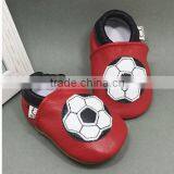 New Design Red Football Decoration Sheepskin Infant Leather Shoes thumbnail-1