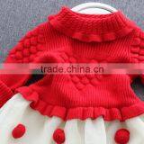 Christmas Dresses Children Red Sweaters Skirts for Kids XMAS BABY RED SWEATERS DRESSES CUTE DRESSES GOOD QUALITY thumbnail-4