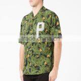 Custom All Over Print Sublimation Baseball Jersey With Button and Embroidery Logo Patch for Men Streetwear Wholesale thumbnail-4