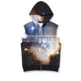 Full Sublimation Hoodies Galaxy Print Hoodies Sleeveless Hoodies for Men thumbnail-1