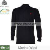 OEM Clothing Men's Merino Wool Long Sleeve V-Neck T-Shirt thumbnail-3