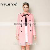 2015 Latest Plain High End Long Style Women's Winter Warm Long Coat Jacket thumbnail-4