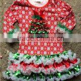 Baby Girls Snowflake Christmas Tree Dress Chirtmas Dress With Matching Necklace thumbnail-1