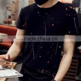 Han edition cultivate one's morality round collar T-shirt printing shirt