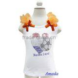 Girls Rhinestone World Cup Netherlands Flag Heart Football White Tank Top 3M-10Y thumbnail-1