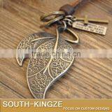 Guiene Leather Bronze Leaf Pendant thumbnail-3