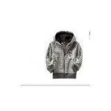 Striped Long Sleeved Toddlers Fleece Jackets Grey Stripe Hoodies For Spring thumbnail-1