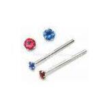 Customized Gem 316L Surgical Stainless Steel Nose Ring Jewelry / Nose Studs For Engagement thumbnail-1