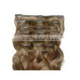 Wavy Clips on Hair Extension Chinese Factory