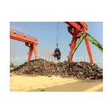 35 ton + 35 ton and 16 ton / 10 ton Heavy Duty Grab Bucket & Magnetic Chuck Gantry Crane For Scrap Y
