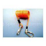 6.0 mm Orange Stopdrop Tool Lanyard Cable With Stainless Locking Hooks