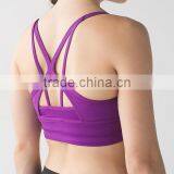 Custom 88% Polyester 12% Spandex Sexy Bra Purple Gym Wear for Women thumbnail-4