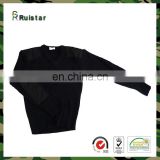 Wholesale Black Wool Round Neck Army Mens Knitted Sweater