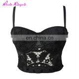 NO MOQ Women Black Floral Lace Harness Teenage Latest Fashion Sexy Cheap Bra thumbnail-1