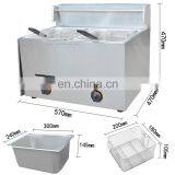 Double Tank LPG Gas Deep Fryer Countertop Mobile Fryer for Food Cart thumbnail-6