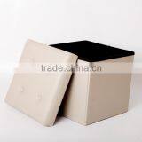 Soft Handle Fold Flat Storage Ottoman thumbnail-4