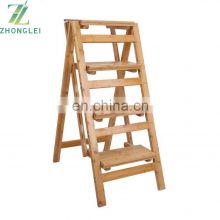 Rubber wood multi-functional folding table, folding staircase