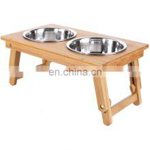 Elevated Adjustable Dog Bowl Pet Feeding Station with Stainless Steel Bowls Raised Dog Bowl for Dogs