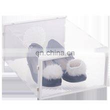 Amazon Hot Sale Clear Transparent Shoe Box in Taizhou Drop Front Clear Shoe Box Front Opening Plastic Shoe Box for Promotion thumbnail-3