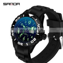 Sanda 1053 Fashion Mens Digital Watches LED Functional Brand Design Watch Men Logo Custom