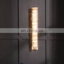 Nordic Minimalist Bedside Wall Lamp Luxury Full Copper Led Strip Lighting Bedroom Crystal Wall Lamp thumbnail-5