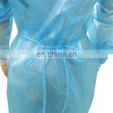 China Manufacturer Disposable Blue PP PE SMS Surgical Gowns With Knit Cuff thumbnail-5
