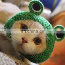 Hot Sale Woven Frog Pet Hats, Earwarmer Cute Bucket Frog Hat With Ruffles Vietnam Supplier Cheap Wholesale