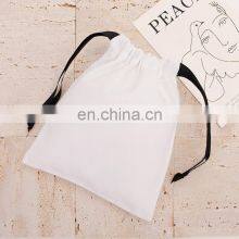 Drawstring Bag Make Up Brush Makeup Canvas Cotton Cosmetic Bag thumbnail-3