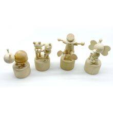 Handmade Wooden Figurines, Wooden White Embryo, Animal Ornaments