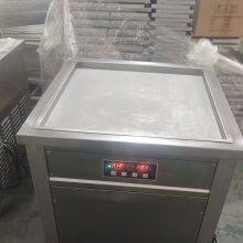 Commercial Fried Ice Cream Roll Machine With Single Square Pan and Double Pan and Material Barrows thumbnail-4