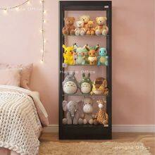 Vintage Black Metal Figure Display Cabinet | With 3C Tempered Glass & Adjustable Shelves | for Anime Collectibles thumbnail-3