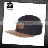 Custom Leather Patch Logo 5 Panel Printing Snapback Hats Wholesale