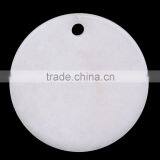 Assorted Palm Stone Round White Jade Engraved Inspirational Words
