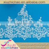 T0162 White Flower Garment Accessories Polyester Applique Lace Trim Embroidery Design thumbnail-3