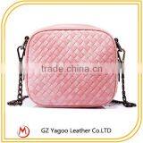 Wholesale Pink Leather Woven Teen Bags thumbnail-1