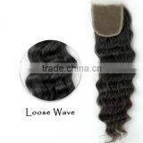 Wholesale Virgin Remy Human Loose Wave Brazilian Cheap Lace Hair Closure thumbnail-1