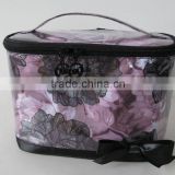 Promotional 230 pvc round makeup bag with mirror