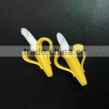 Factory Price BPA Free Banana Silicone Baby Toothbrush Teether for Biting