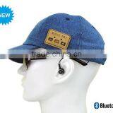 2015 Bluetooth Music Hat Cap With Stereo Earphone Wireless Bluetooth Baseball Hat Headset Speaker With Mic Hands-free