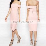 Women's Sleeveless Knee Length Party Evening Bustier Wrapped Dress OEM Type ODM Manufacturer Clothes Apparel Factory Guangzhou
