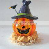 Polyresin Halloween Pumpkin Solar Light Decorations Craft