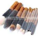 Quality Goat Hair 10 Piece Wooden Makeup Brush Set