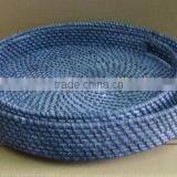 Round Rattan Basket Tray