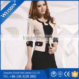 Anti-wrinkle High Quality Polyester/cotton Ladies Suit Skirt and Blouse thumbnail-4