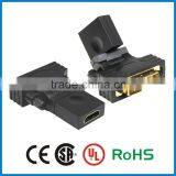360 Angle HDMI 19Pin Female to DVI 24+1 Pin Male Adapter thumbnail-1