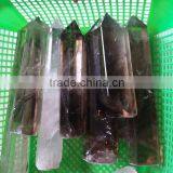 Large Natural Rock Smoky Quartz Crystal Point thumbnail-3