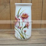 Flower Decal Paper Cup Holder Made of Ceramic