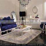 High Density PU Foam Sofas, 1+2+3 Wooden Hand Carving Living Room Sofas thumbnail-1