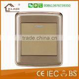 KV1 Model 1 GANG 1 WAY Wall Switch 2016 NEW Model With CE Certificate