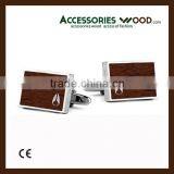 Wooden Cufflink With Stainless Steel Fashion Style and Color for Men Cufflink thumbnail-2